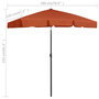 Voir la diapositive 6 : VIDAXL Parasol de plage terre cuite 180x120 cm