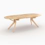 Voir la diapositive 1 : Rendez vous déco Table extensible en bois d'hévéa massif foncé 6 à 10 personnes - Oli