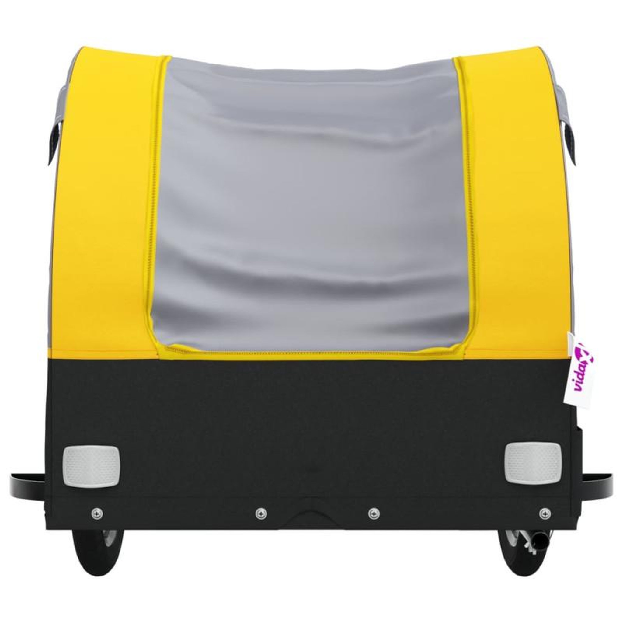 Voir la diapositive 6 : VIDAXL Remorque de vélo noir et jaune 30 kg fer