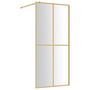 Voir la diapositive 2 : VIDAXL Paroi de douche avec verre ESG transparent dore 90x195 cm