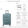 Voir la diapositive 2 : Delsey Valise rigide Air Armour TSA polycarbonate 68cm
