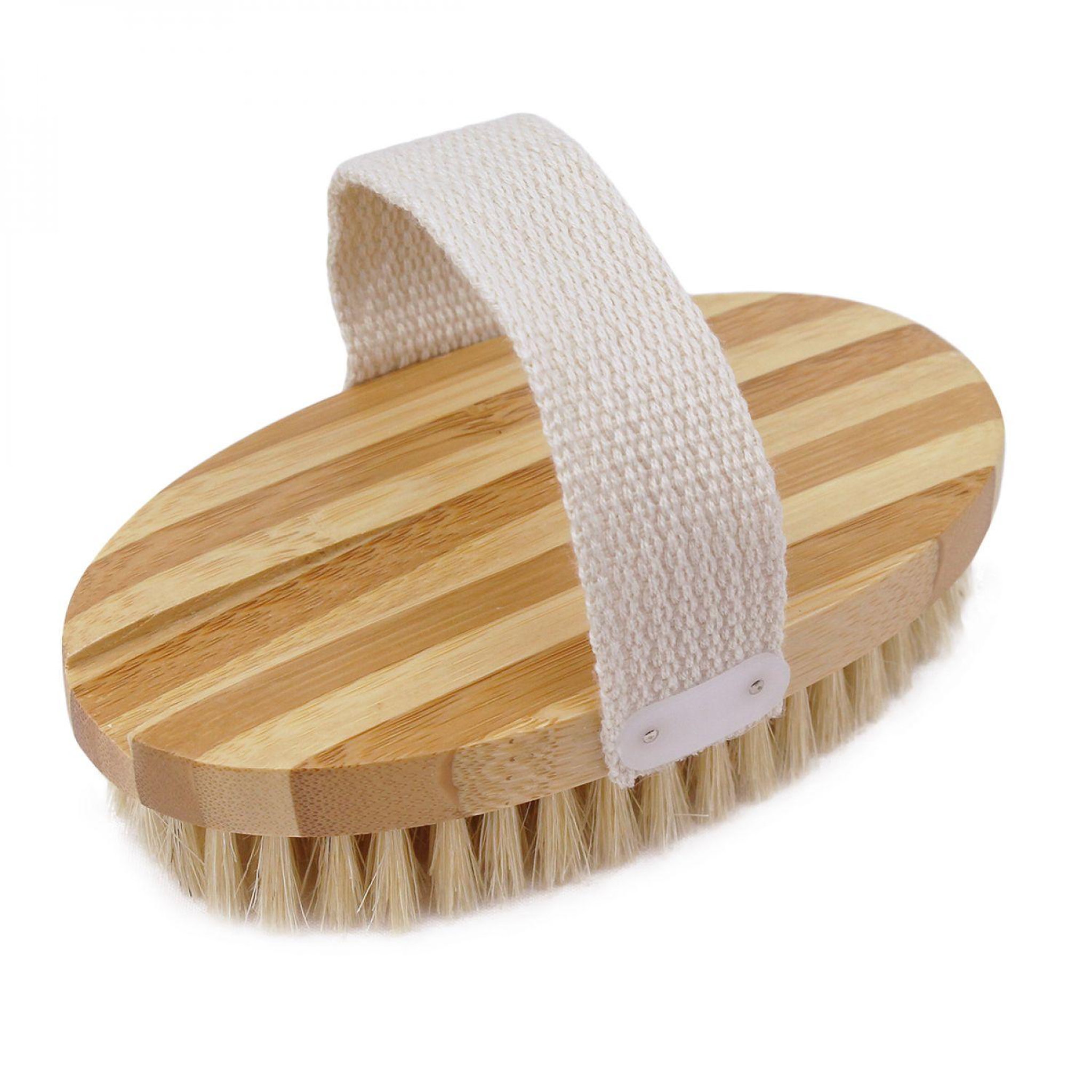 Voir la diapositive 5 : VIVEZEN Brosse à poils en bambou 42 cm avec manche amovible et poignée de maintien