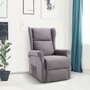 Voir la diapositive 2 : HOMCOM Fauteuil de relaxation électrique fauteuil releveur inclinable avec repose-pied ajustable lin gris chiné