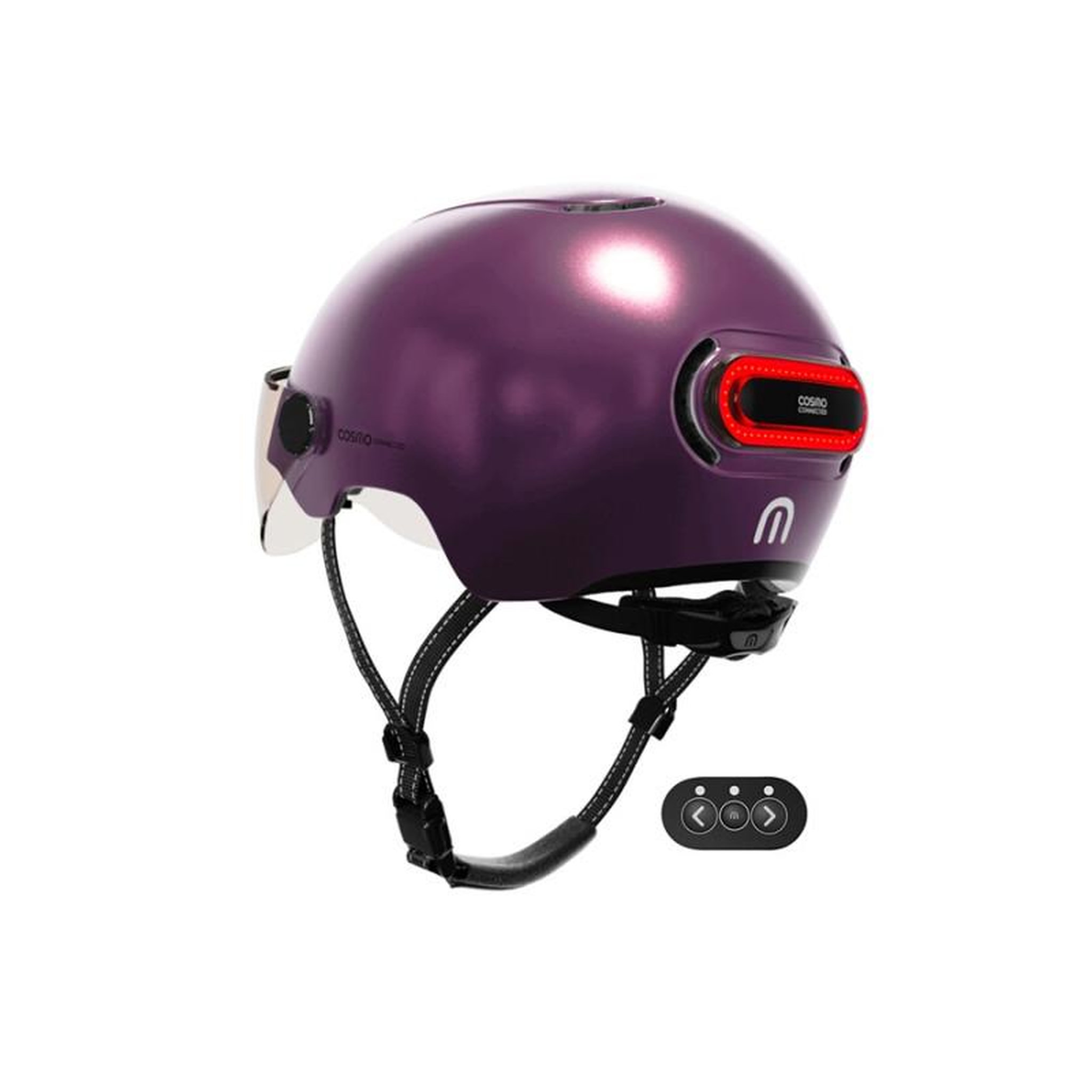 Voir la diapositive 2 : COSMO CONNECTED Casque vélo Cosmo Connected Fusion+ Violet Brillant Metallise