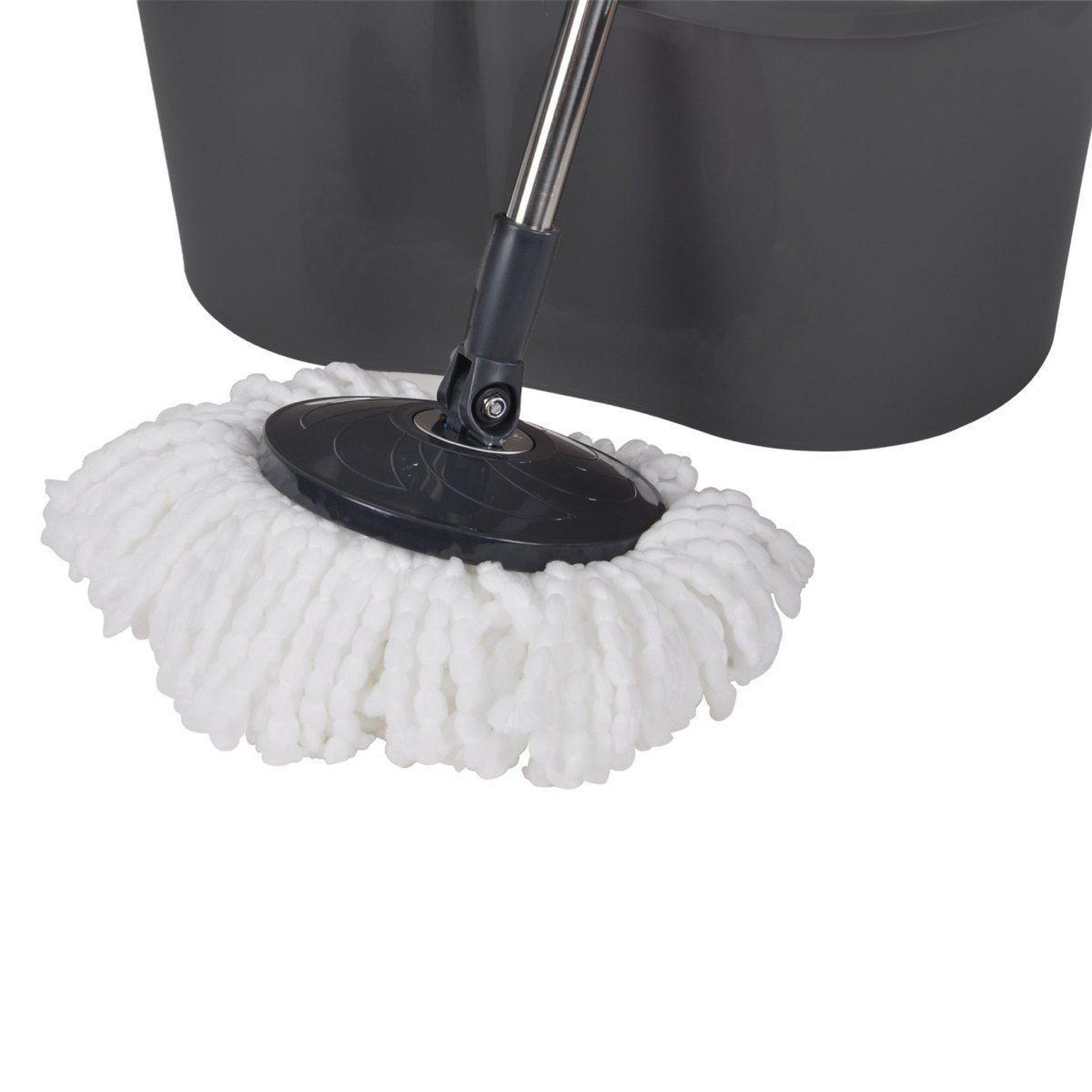 Voir la diapositive 4 : HOMEA Balai Essorage & Seau  Auto  12,5L Anthracite