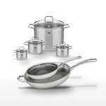 ELO Lot Poêles 28/32cm & Faitouts 12/14/16/26cm Elo Relief Evolution