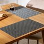 Voir la diapositive 2 : SECRET DE GOURMET Set de Table  Géométrique  45x30cm Noir