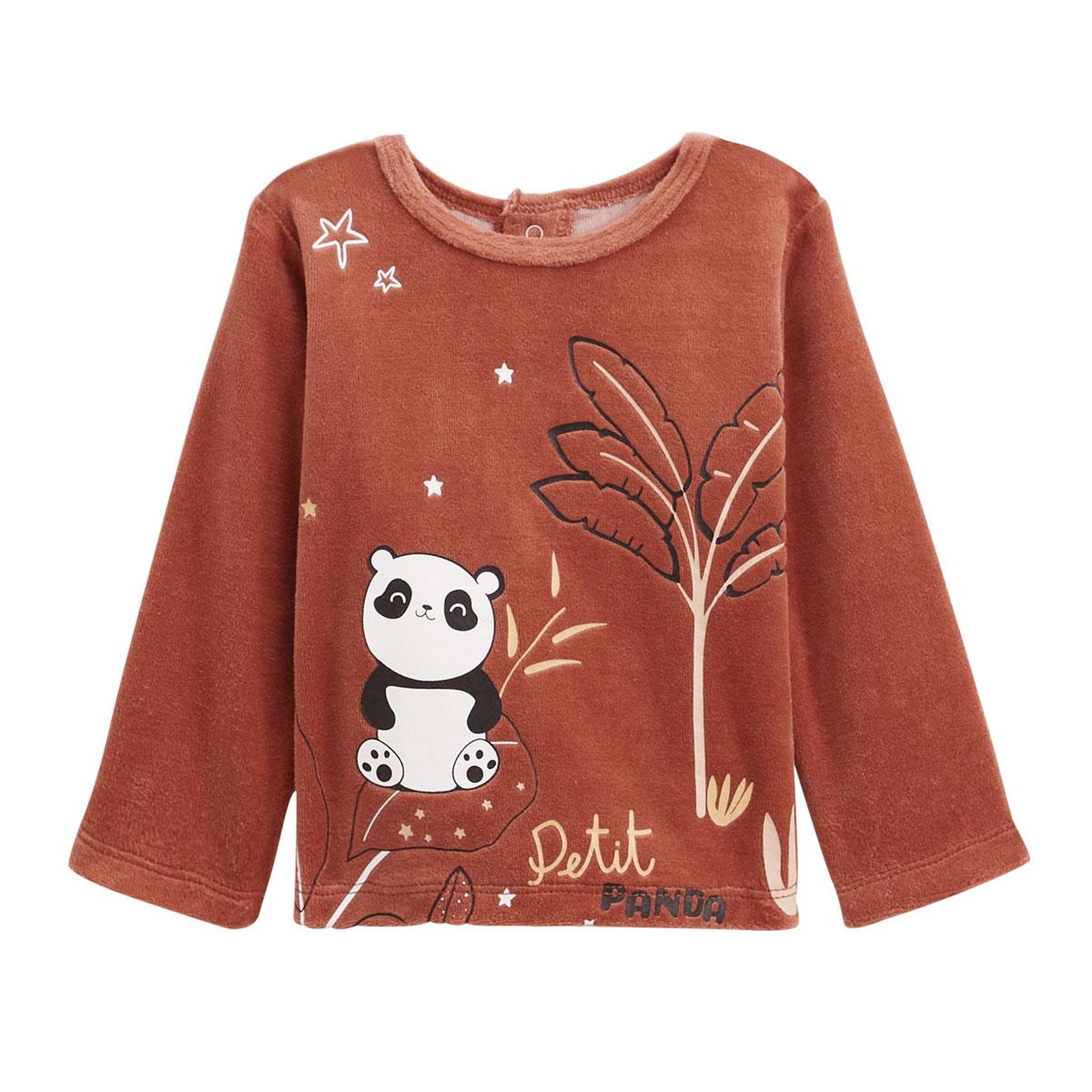 Voir la diapositive 2 : Petit Béguin Pyjama enfant 2 pièces en velours Maloueg