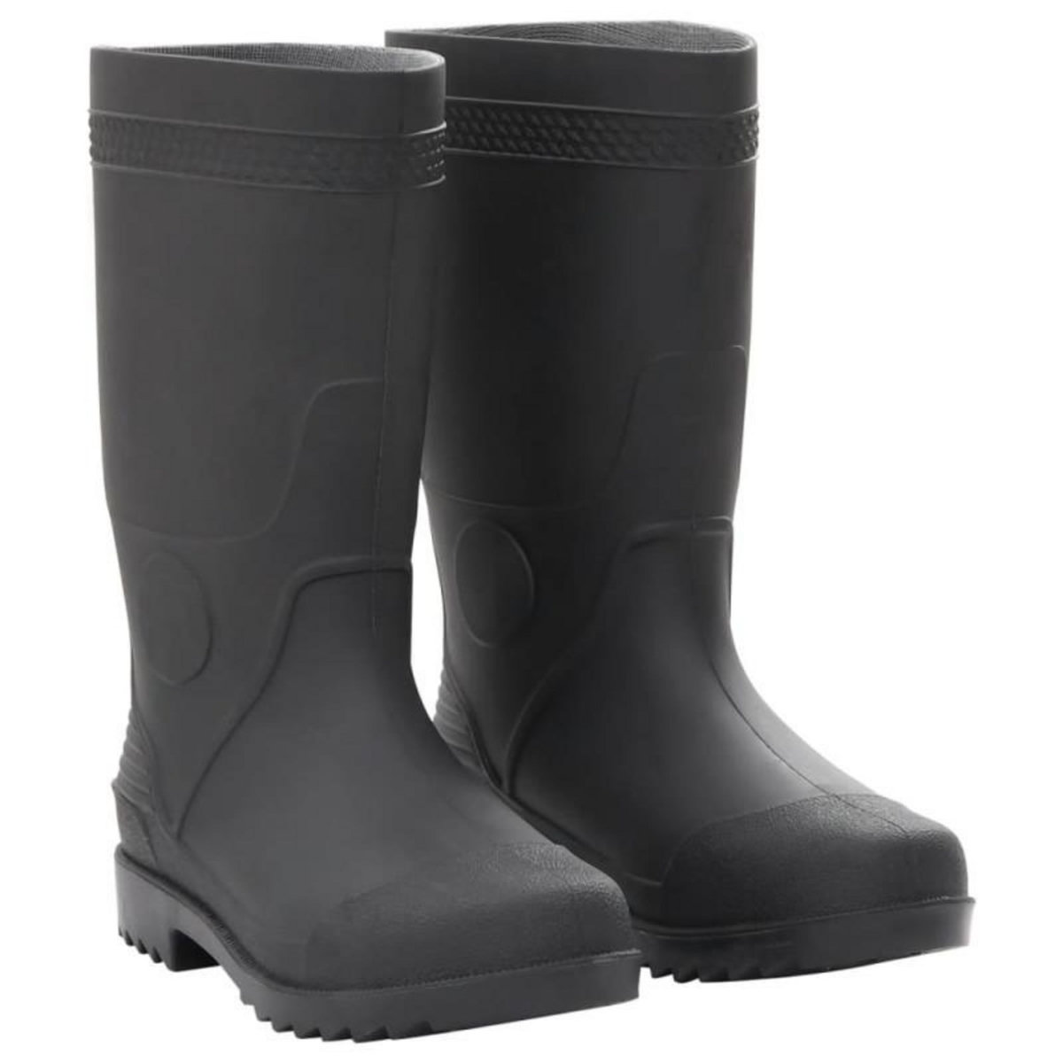 VIDAXL Bottes de pluie noir taille 38 PVC