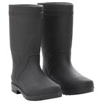 VIDAXL Bottes de pluie noir taille 38 PVC