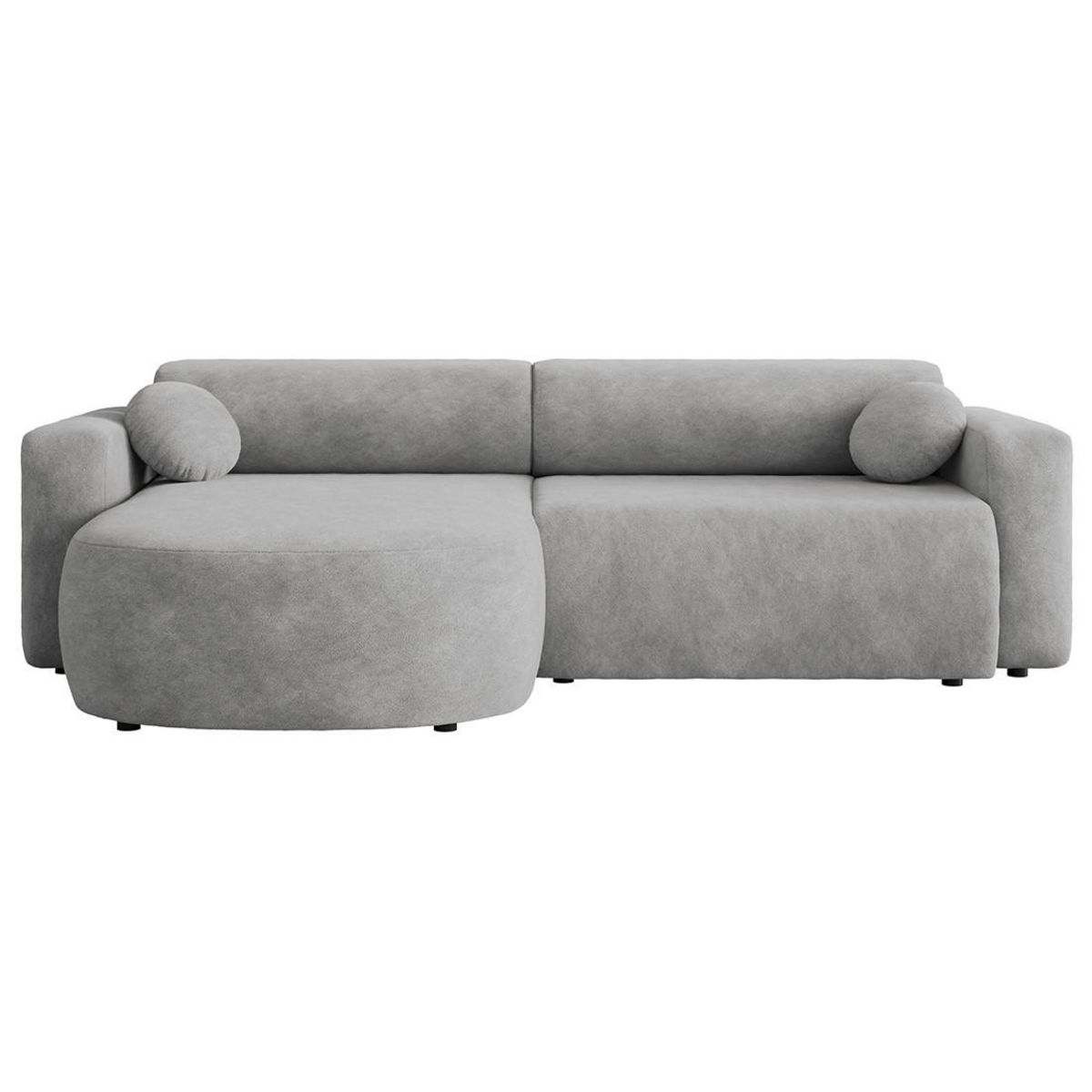 BEST MOBILIER Brunello - canapé d'angle réversible 4 places convertible avec coffre en tissu