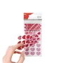 Artemio Stickers Cœurs à paillettes x 174 - rose