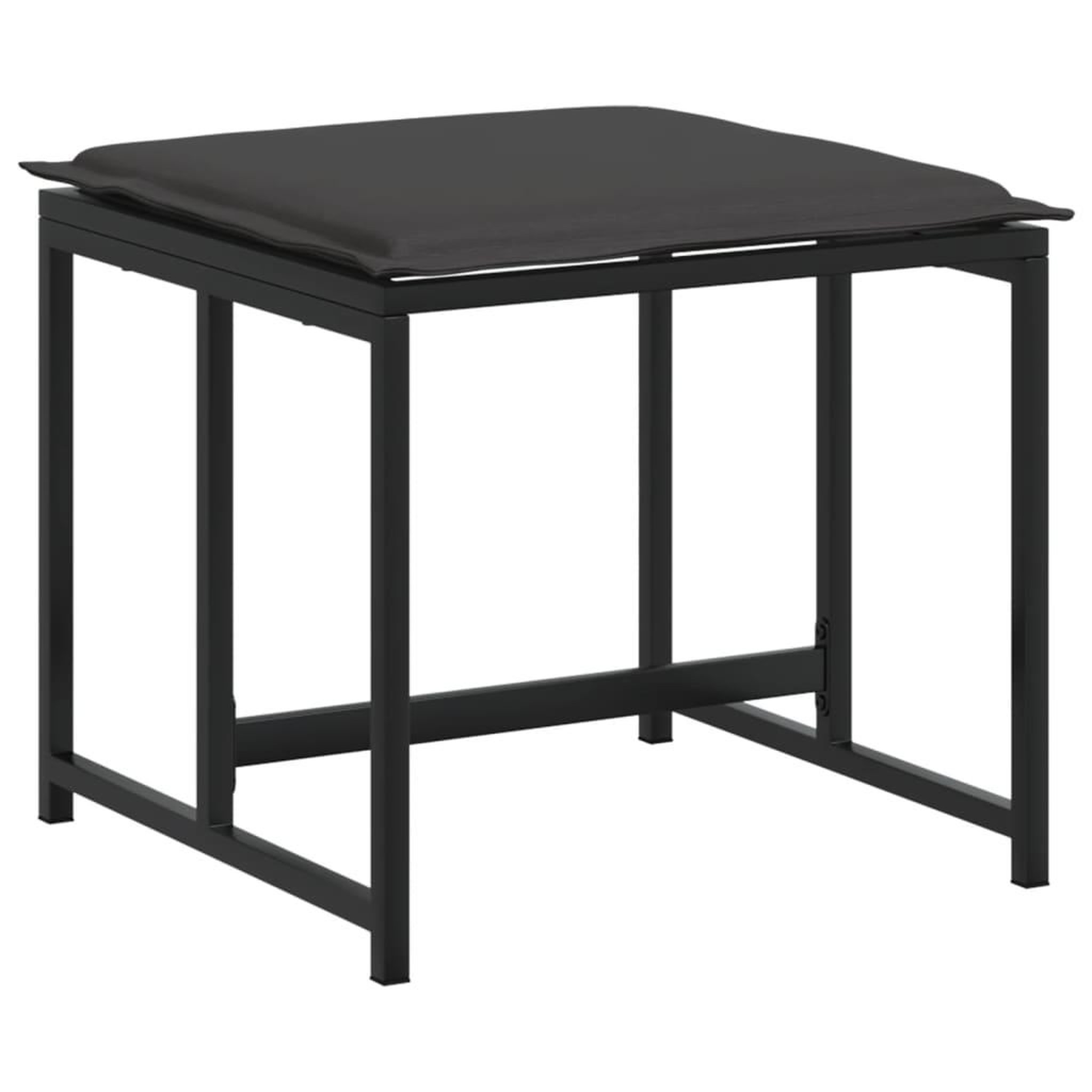 Voir la diapositive 5 : VIDAXL Ensemble a manger de jardin avec coussins 11 pcs noir textilene