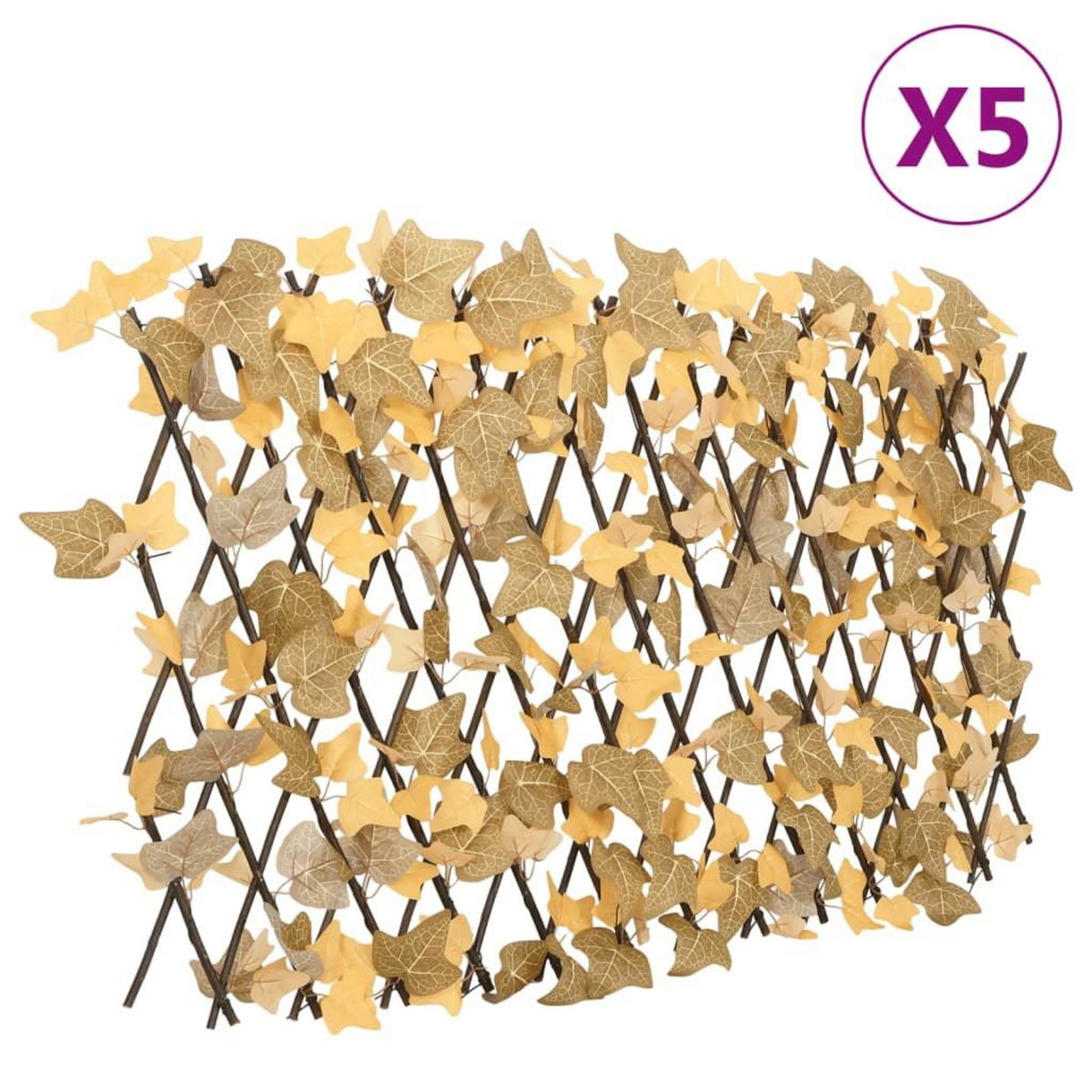 VIDAXL vidaXL Treillis de feuille d'erable artificiel extensible 5 pcs
