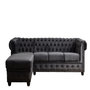 Voir la diapositive 1 : LISA DESIGN William - canapé chesterfield d'angle gauche - 4 places - en velours