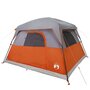 Voir la diapositive 4 : VIDAXL Tente de camping de cabine 4 personnes orange imperméable
