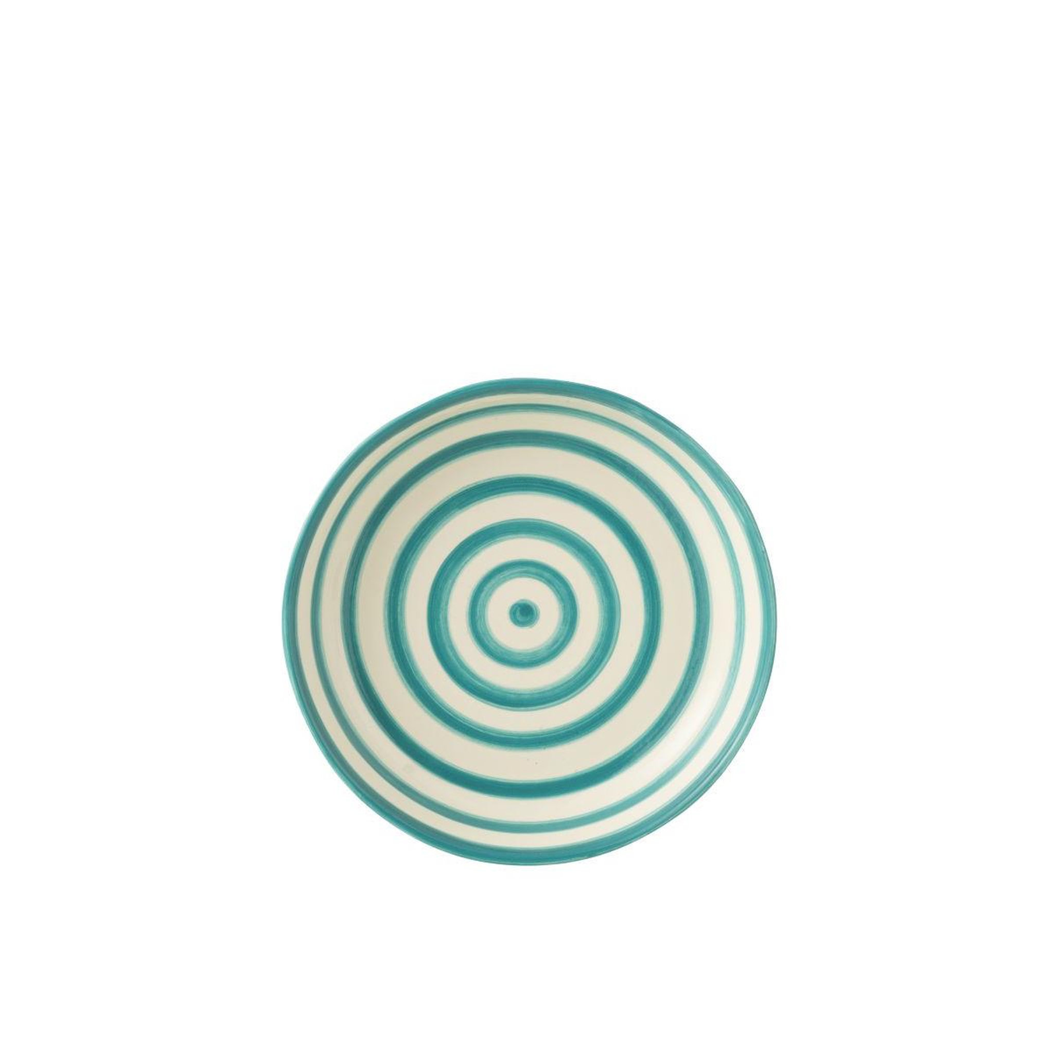 Voir la diapositive 2 : J-LINE Coupelle Basse en Céramique  Granada Rayure  25cm Bleu Aqua