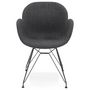 Voir la diapositive 2 : Paris Prix Fauteuil Design Tissu  Kapt  85cm Gris Foncé
