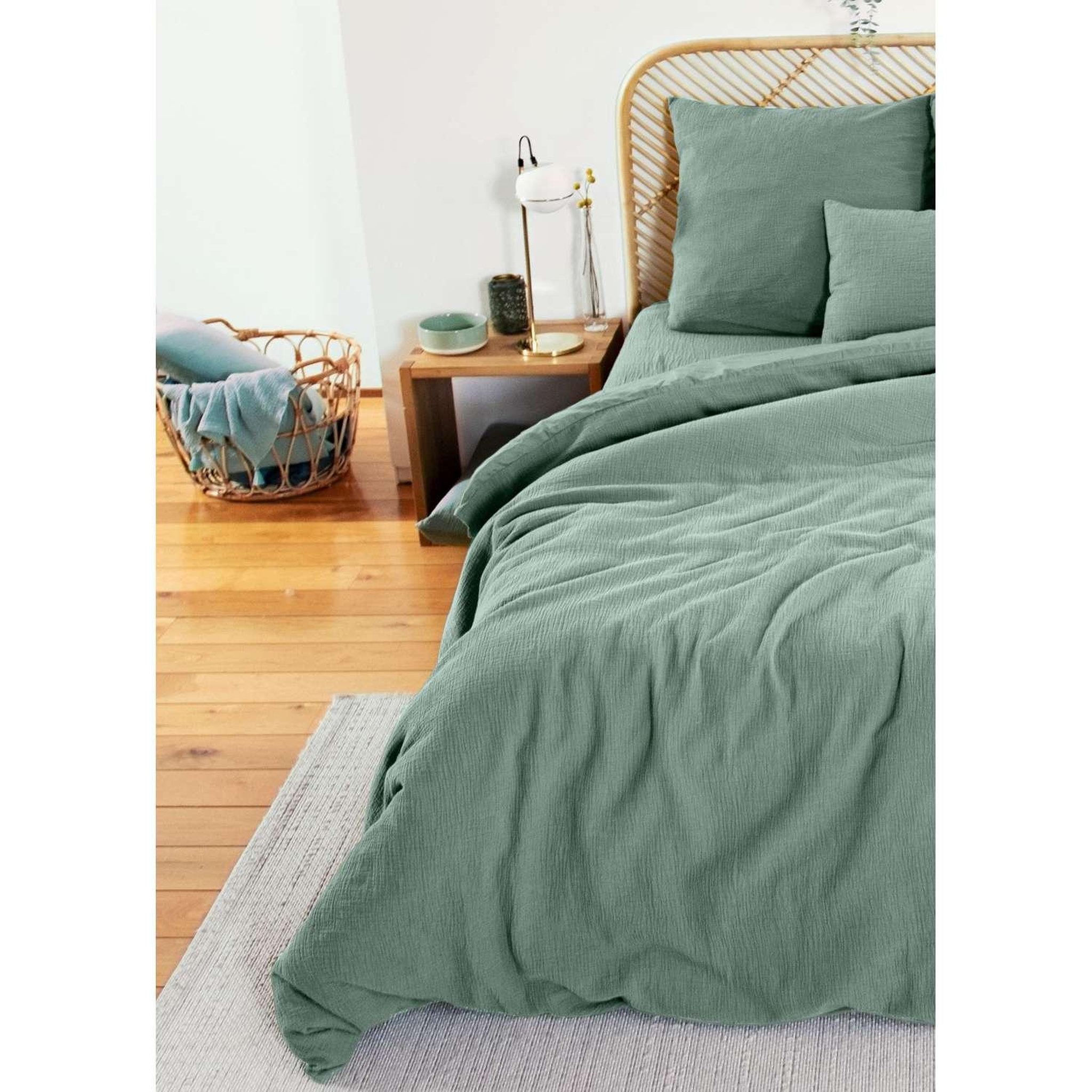 Voir la diapositive 2 : COTE DECO Parure de lit - Double gaze de coton