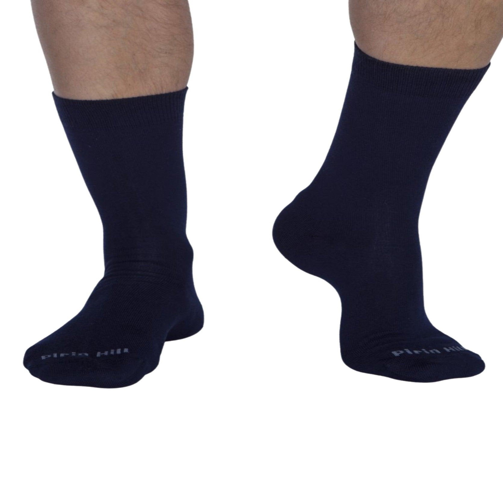 Voir la diapositive 2 : PIRIN HILL Chaussettes en bambou unies bleu marine