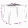 Voir la diapositive 6 : VIDAXL Table de jardin 110x110x75 cm Bois d'acacia solide