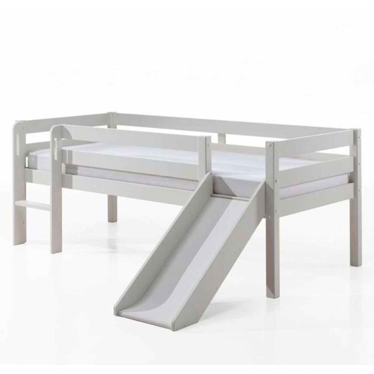 Paris Prix Pack - Lit Enfant Surélevé, 2 Tiroirs & Étagère  Pino  Blanc