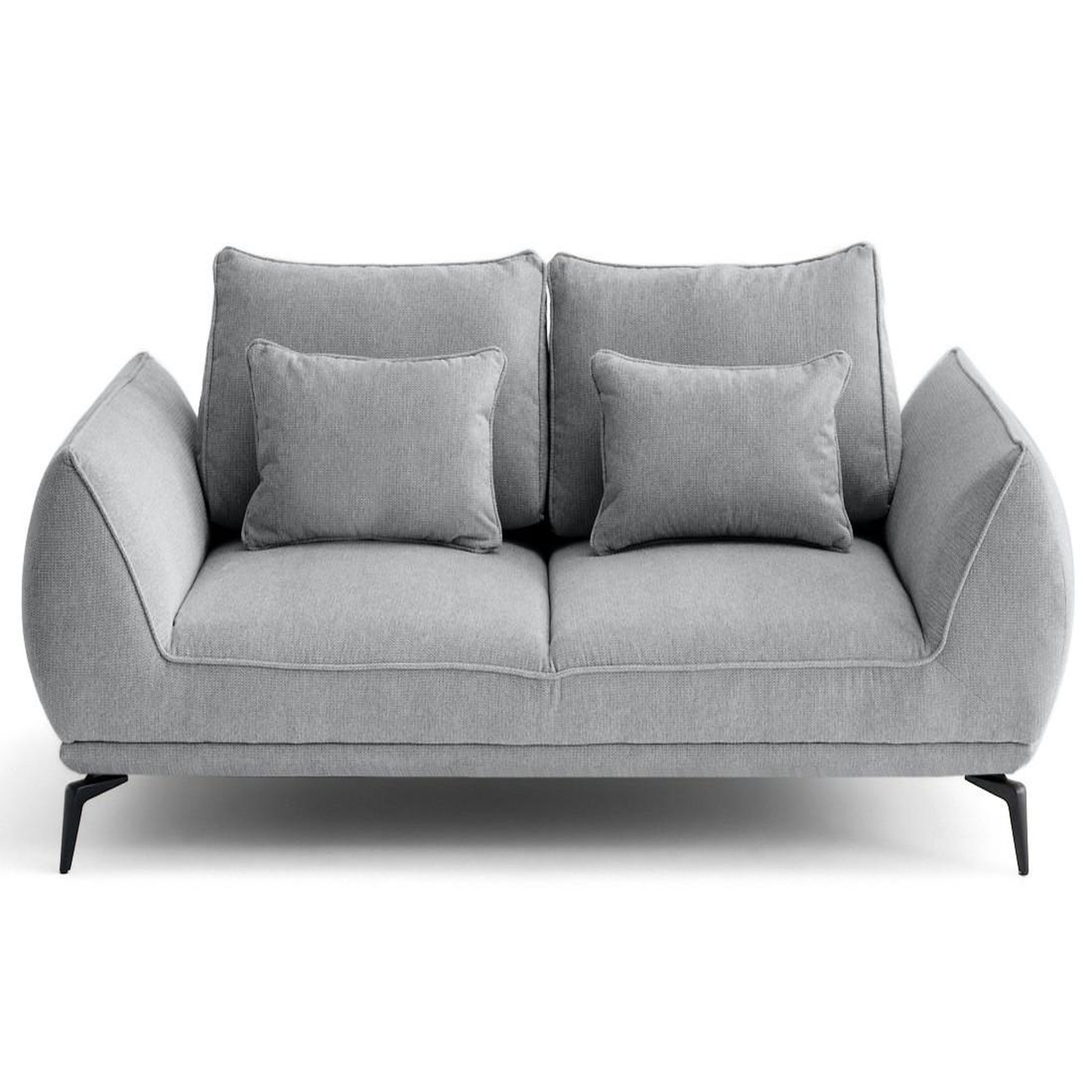 Voir la diapositive 1 : LISA DESIGN Arica - canapé droit 2 places en tissu texturé
