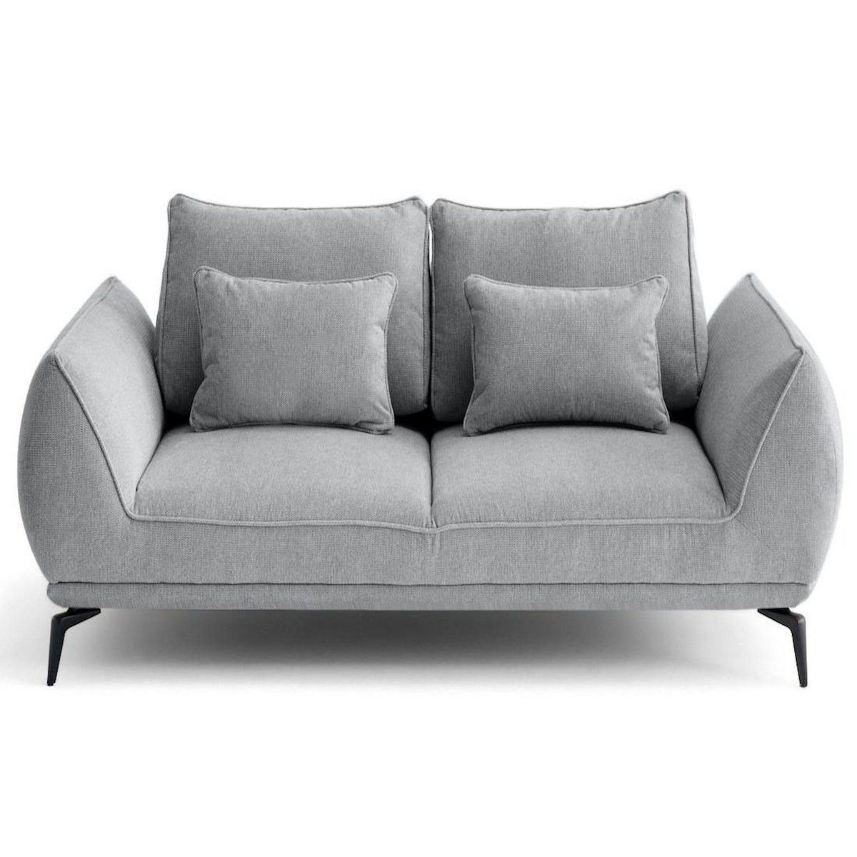 LISA DESIGN Arica - canapé droit 2 places en tissu texturé