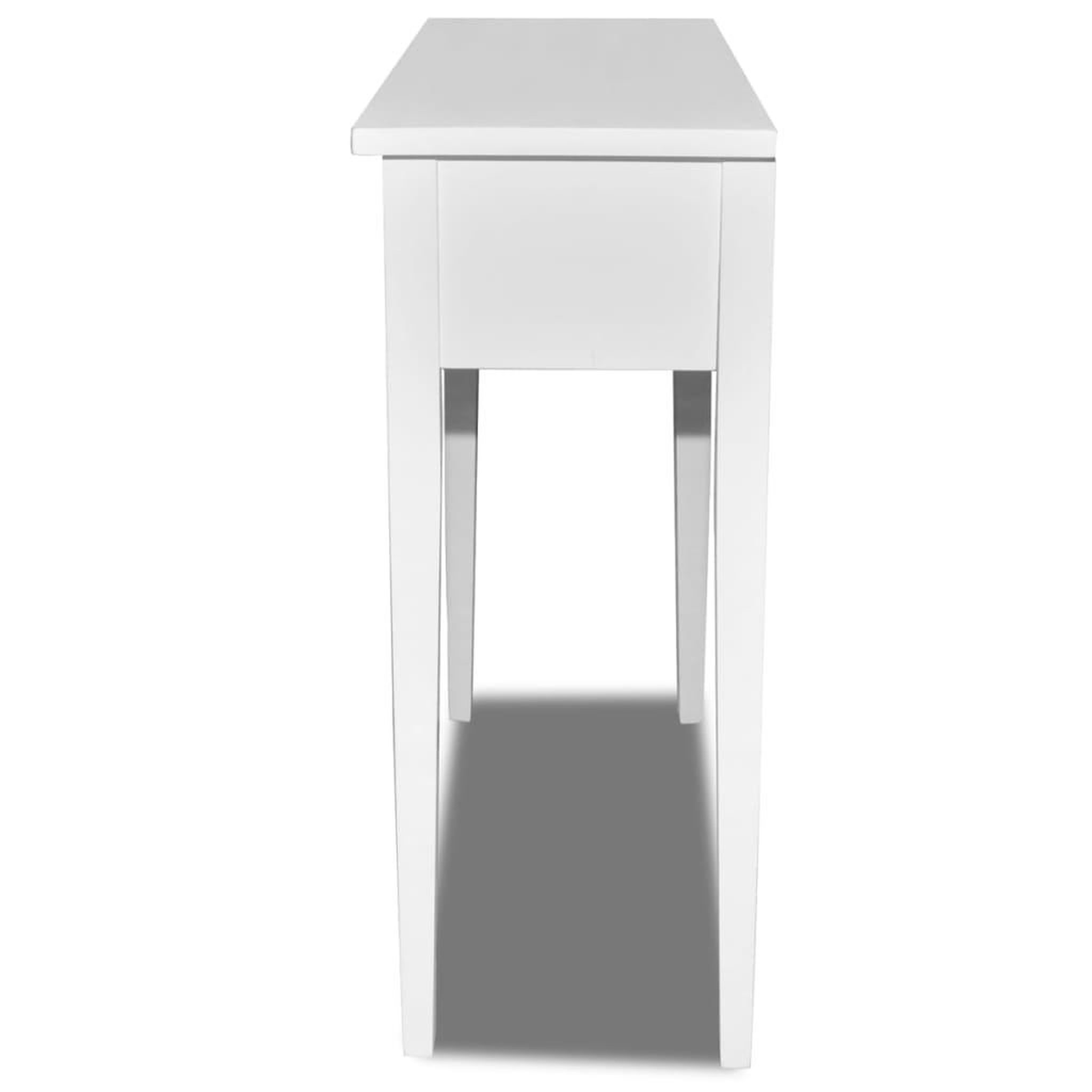 Voir la diapositive 4 : VIDAXL Table de console et coiffeuse avec 2 tiroirs Blanc