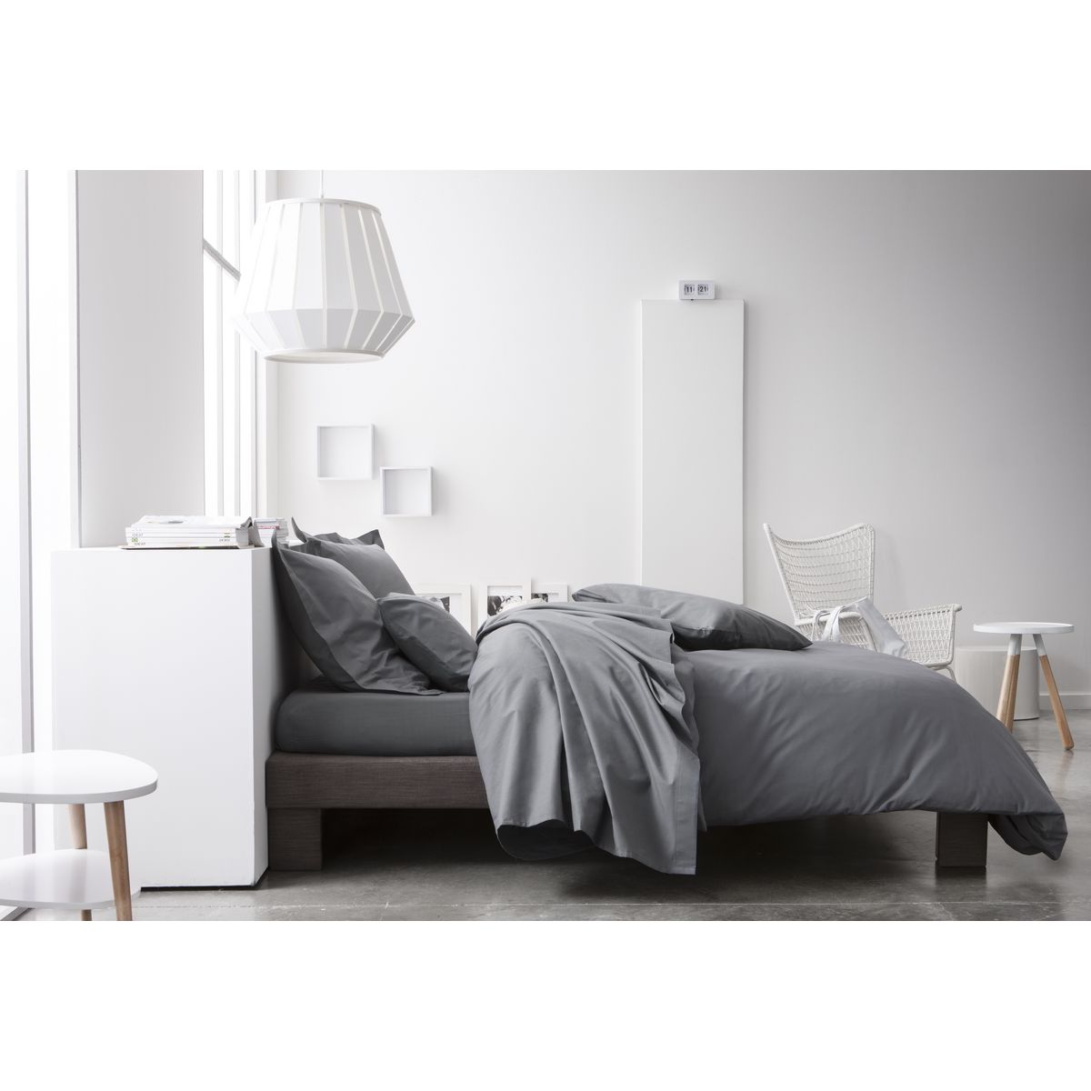 TODAY Housse de couette unie coton 57 fils