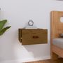 Voir la diapositive 3 : VIDAXL Table de chevet murale Marron miel 40x29,5x22 cm