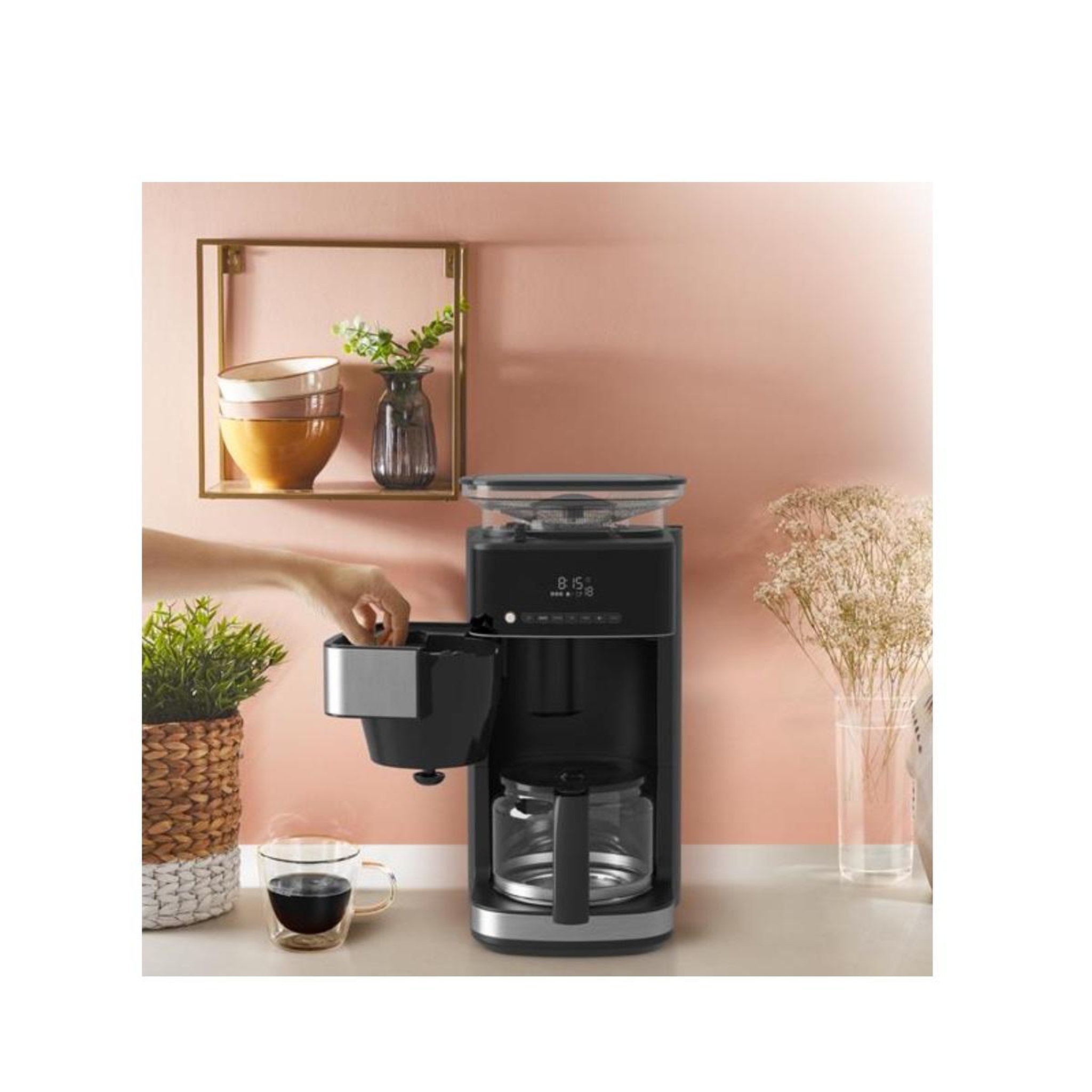 Voir la diapositive 3 : KRUPS Cafetière filtre programmable 10-15 tasses 1000w - km832810