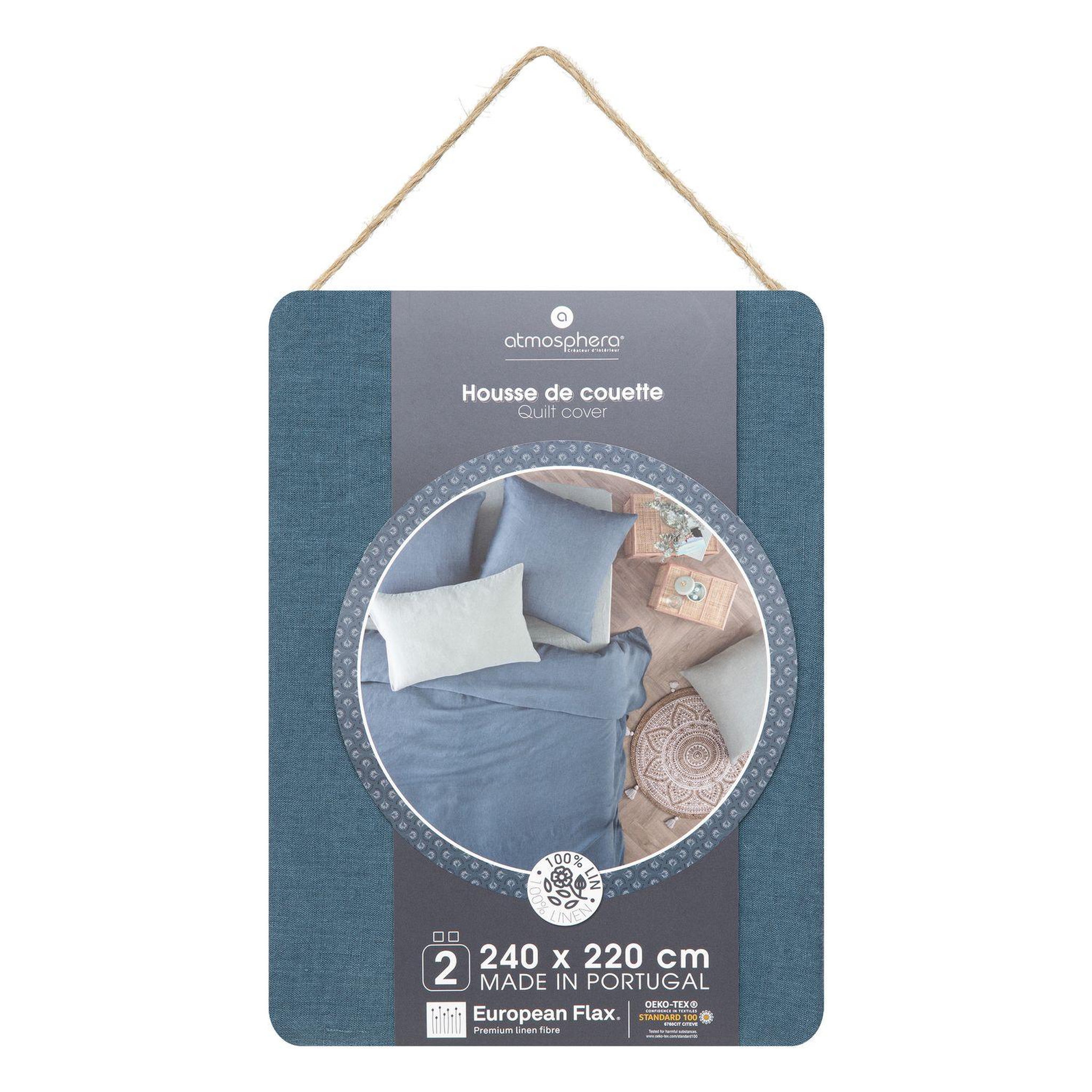 Voir la diapositive 3 : ATMOSPHERA Housse de couette 2 places 100% lin