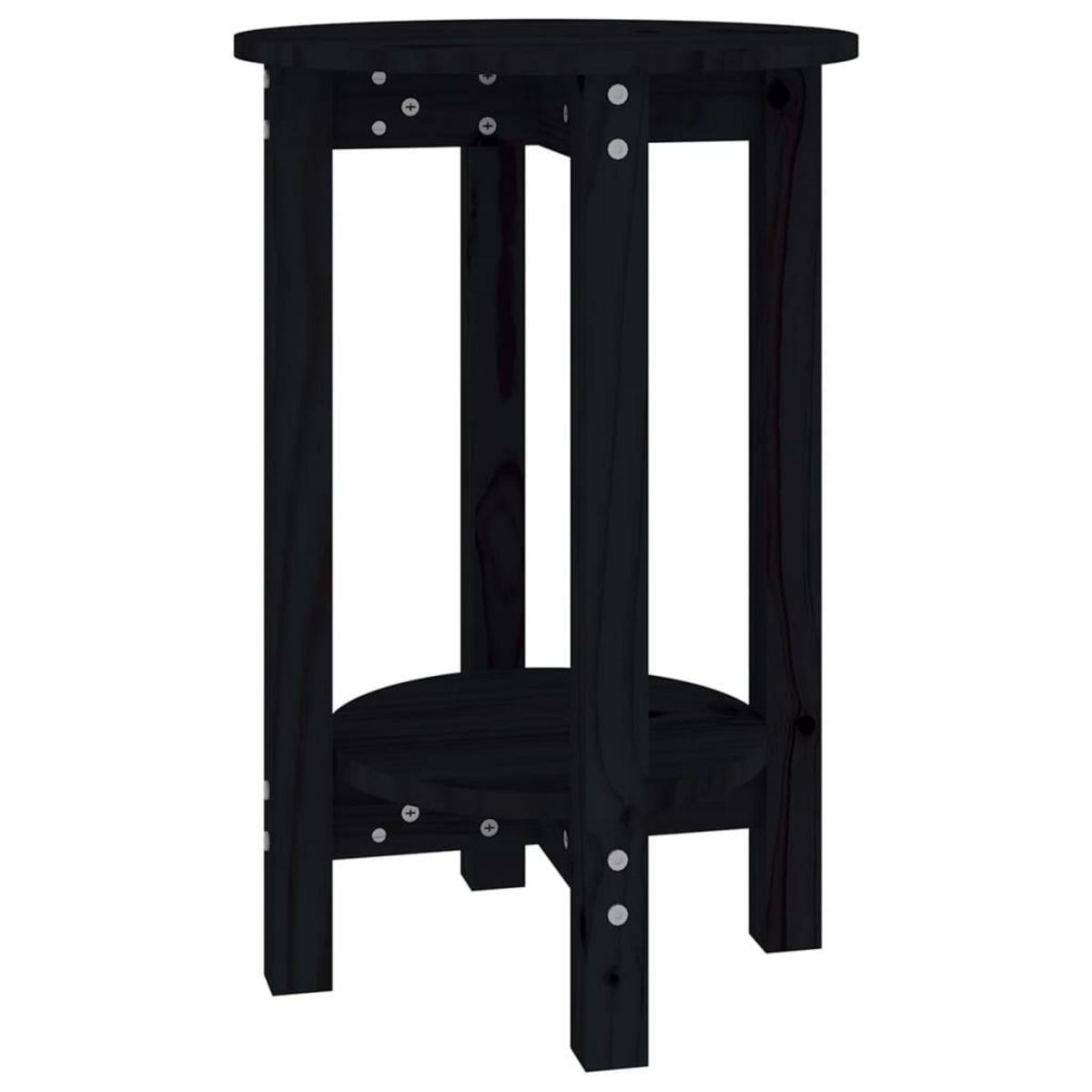 VIDAXL Table basse Noir Ø 40x60 cm Bois massif de pin