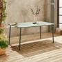 Voir la diapositive 2 : SWEEEK Table de jardin métal 6-8 places, Amelia 160x90xH72.5cm