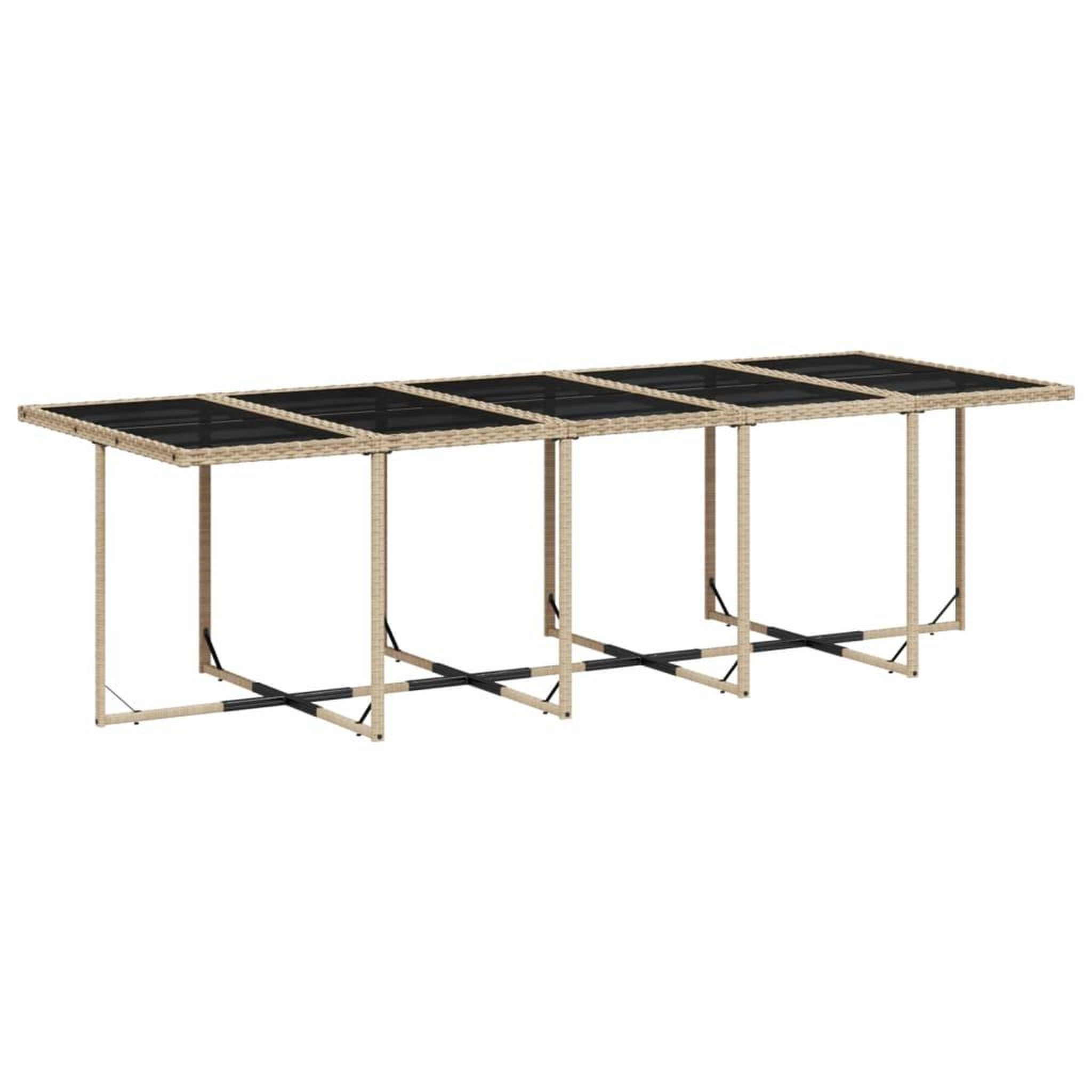 Voir la diapositive 3 : VIDAXL Ensemble a manger de jardin et coussins 15 pcs melange beige