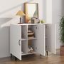 Voir la diapositive 3 : VIDAXL Buffet blanc 90x34x80 cm bois d'ingenierie