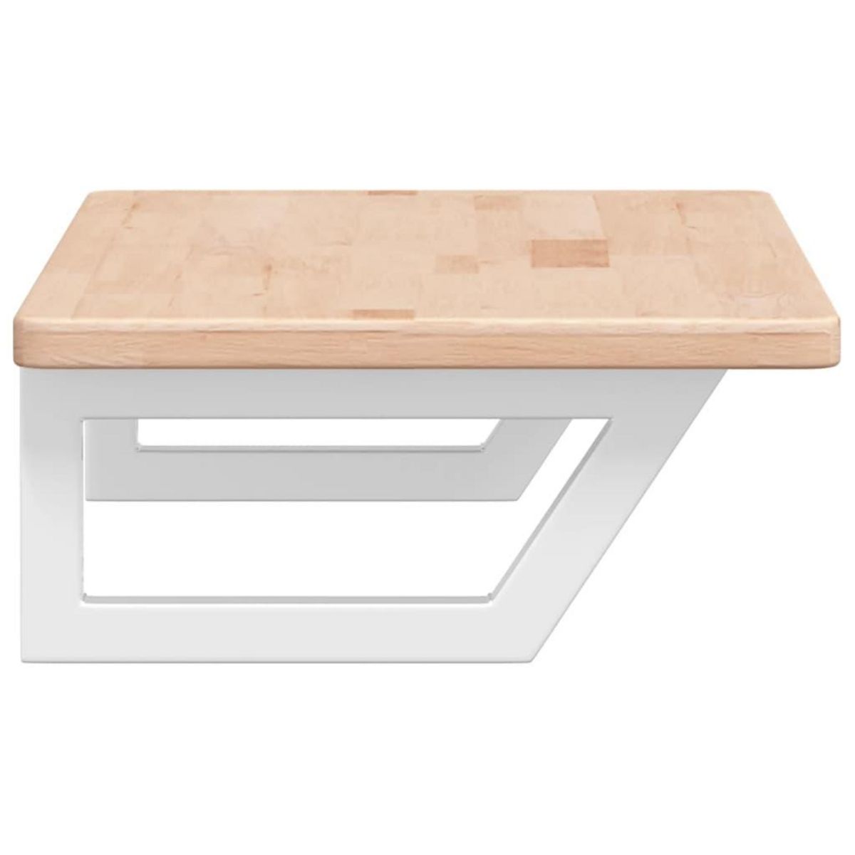 VIDAXL Etagere de vasque murale acier et bois de chene massif