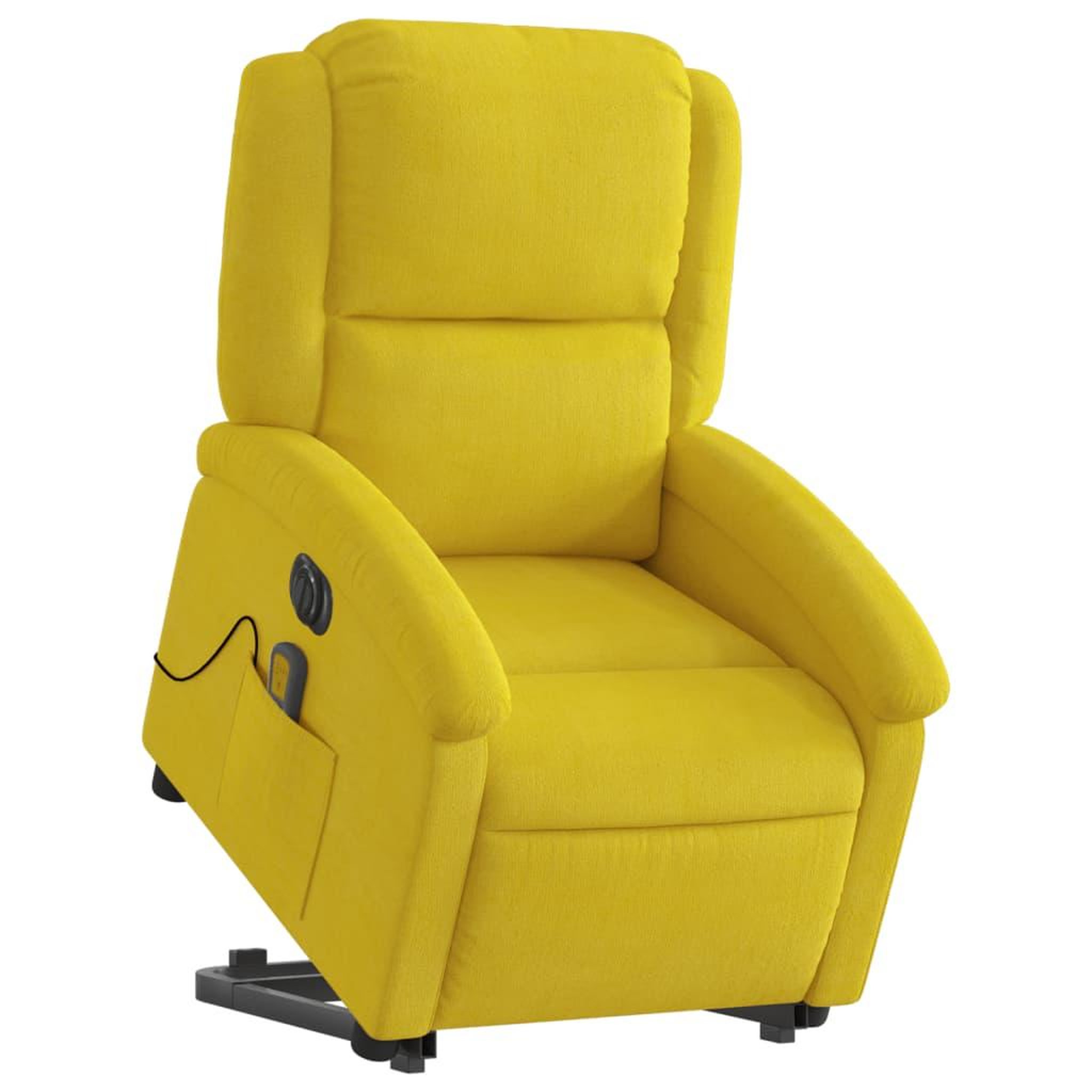 Voir la diapositive 3 : VIDAXL Fauteuil inclinable de massage electrique jaune velours