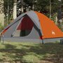 Voir la diapositive 1 : VIDAXL Tente de camping a dome 6 personnes orange impermeable