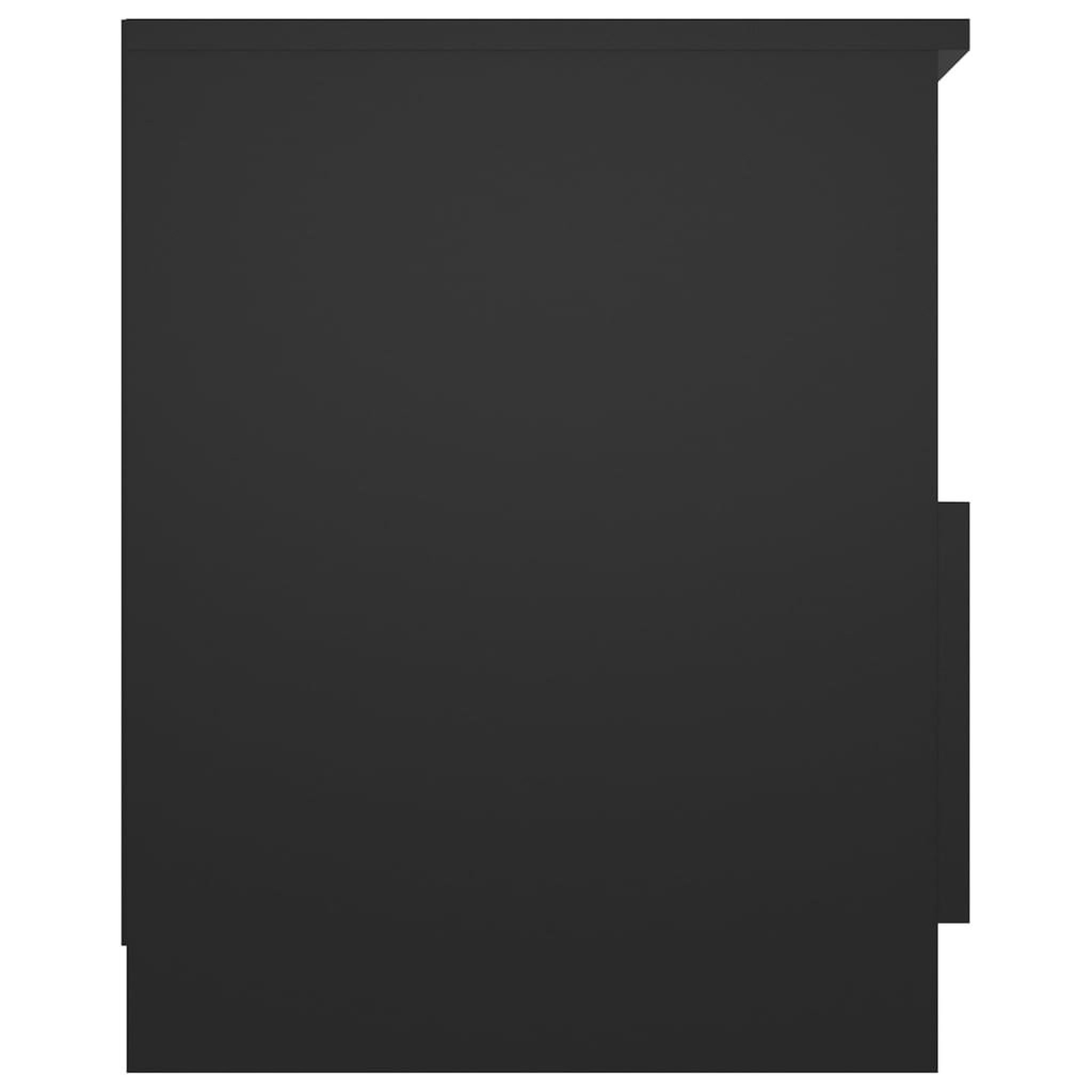 Voir la diapositive 4 : VIDAXL Table de chevet Noir 40x40x50 cm Agglomere