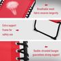 Voir la diapositive 6 : OUTSUNNY Bain de soleil transat pliable dossier inclinable multi-positions acier thermoplastique lacets élastiques noir textilène rouge