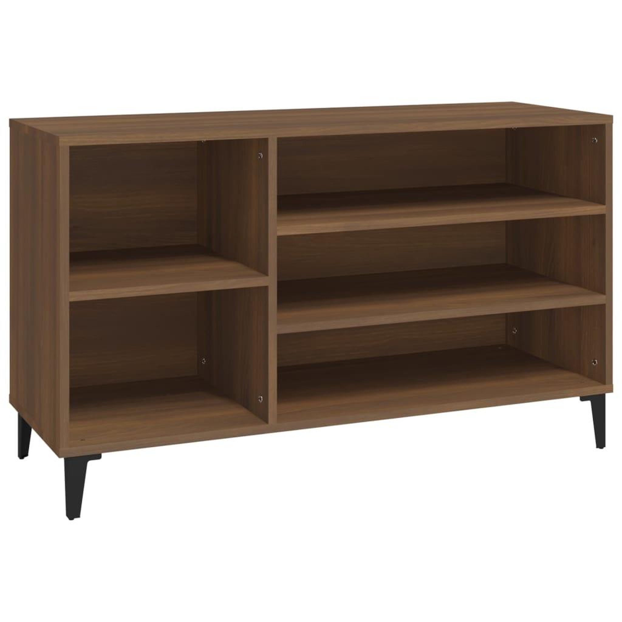 Voir la diapositive 2 : VIDAXL Armoire a chaussures Chene marron 102x36x60cm Bois d'ingenierie