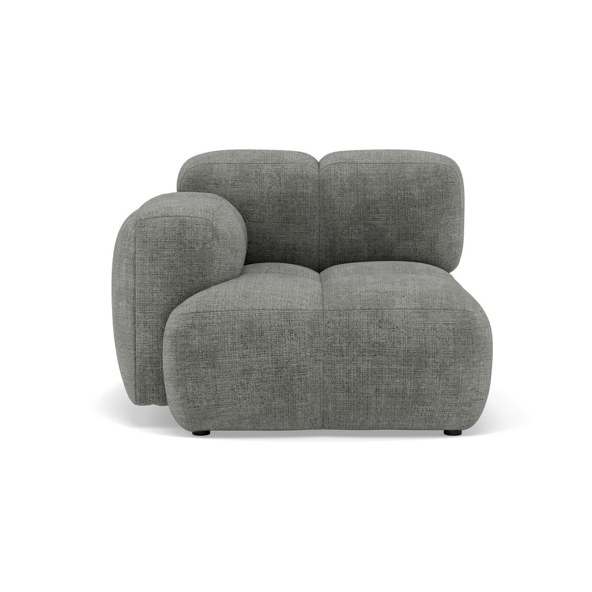 LISA DESIGN Grace - module d'assise gauche en velours texturé