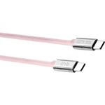 TNB Câble USB USB-C/USB-C 1.5m nylon rose