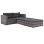 Voir la diapositive 2 : VIDAXL Salon de jardin 3 pcs avec coussins Resine tressee Gris