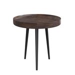 Rendez vous déco Table d'appoint ronde en bois de manguier foncé D40 cm - Palak. Coloris disponibles : Marron