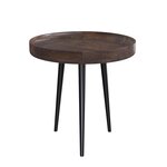 Rendez vous déco Table d'appoint ronde en bois de manguier foncé D40 cm - Palak