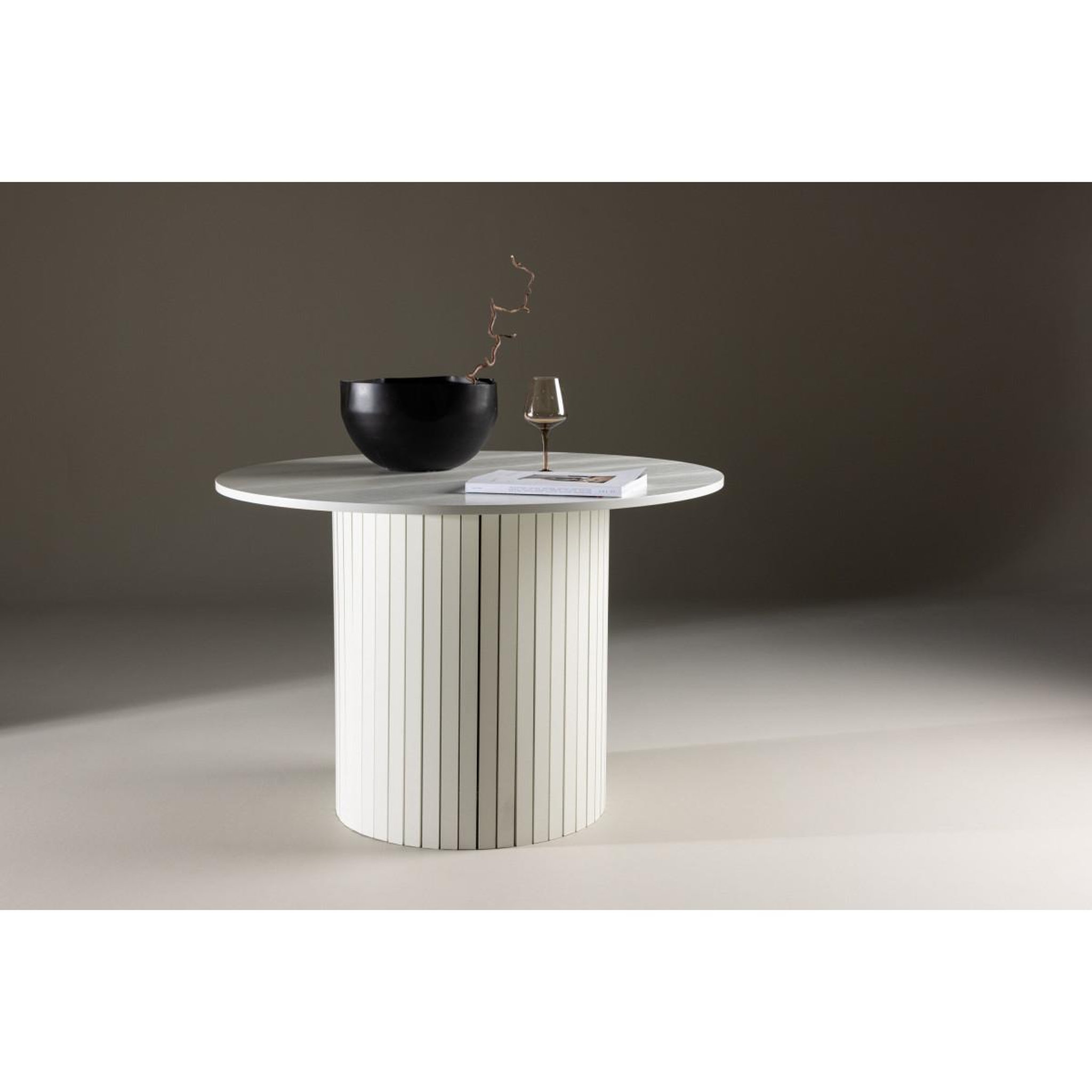 Voir la diapositive 5 : Paris Prix Table à manger ronde  haron  110cm blanc