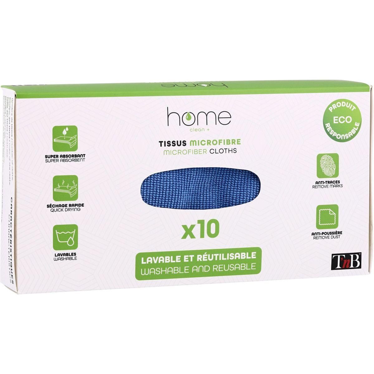 TNB Lingettes tissus microfibre x10